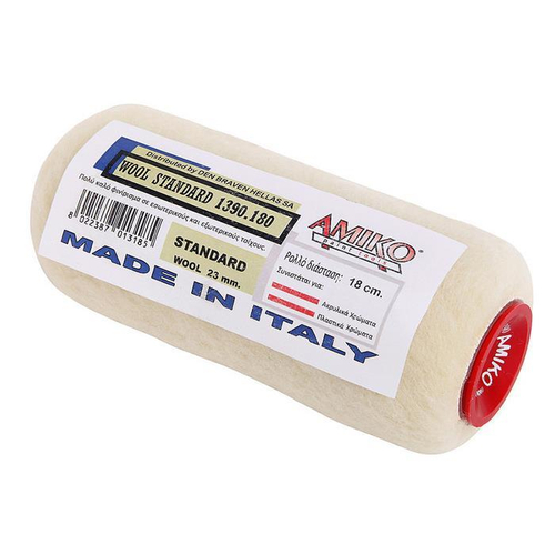 Ρολό γούνα AMIKO WOOL STANDARD 18cm από φυσική τρίχα σε πλαστικά και ακρυλικά χρώματα / 13901800