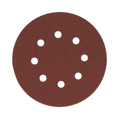 Γυαλόχαρτο 100τεμ. VELCRO με 8 τρύπες 125mm κόκκινο Νο120 / 63642516176