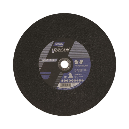 Δίσκος κοπής για inox-σιδηρου, ίσιος VULCAN No350X3X25,4mm / 66252925462