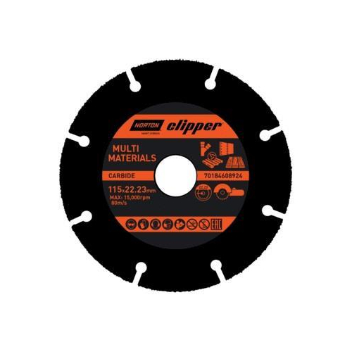 Δίσκος MULTIMATERIAL CARBIDE 125x22,23mm για χρήση σε ξύλο, παλέτα με καρφιά, πλαστικα, PVC, γύψο / 70184608309
