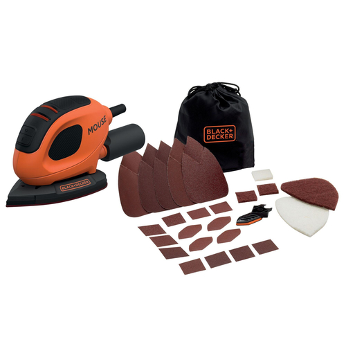 Τριβείο έκκεντρο MOUSE 55W ταχύτητα χωρίς φορτίο 11000, βαθμός εκκεντρότητας 1,0mm, διάμετρος τροχού 1,5mm, διαστάσεις πλάκας λείανσης 92X130 διατίθεται με 6 φύλλα λείανσης & προέκταση τριβείου για γρίλιες / BEW230BC-QS