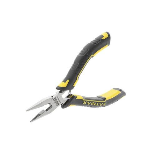 Μυτοτσίμπιδο ηλεκτρονικών FATMAX mini. Μηδενική ολισθηρότητα και λιγότερη κούραση χάρη στον εργονομικό σχεδιασμό και στην λαβή δύο υλικών. Ο κομπακτ σχεδιασμός το καθιστά ιδανικό για πολύπλοκες εφαρμογές. / FMHT0-80517