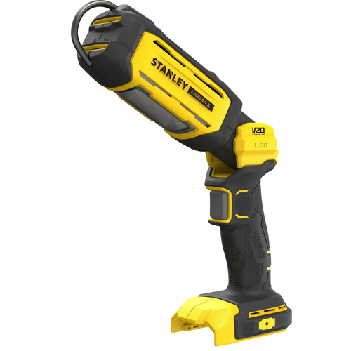 Επαναφορτιζόμενος φακός LED της Stanley, κατάλληλος για χρήση σε χώρους εργασίας όπως το συνεργείο. Λειτουργεί με μπαταρία 18V (δεν συμπεριλαμβάνεται). Έχει ισχυρή ένταση φωτισμού που φτάνει έως 700lm. / SFMCL050B-XJ
