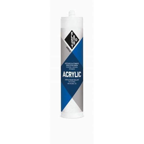 Ελαστομερές ακρυλικό σφραγιστικό, στόκος ACRYLIC 25τεμ. φύσιγγα 280ml μαύρο, ενός συστατικού με βάση 
ακρυλικές ρητίνες, για εσωτερική και εξωτερική 
χρήση. Έχει καλή πρόσφυση στα περισσότερα 
υποστρώματα. Μπορεί να εφαρμοστεί ακόμα και σε 
υγρές επιφάνειες χωρίς τη χρήση ασταριού. Βάφεται 
μετά τη σκλήρυνσή του με τα συνήθη οικοδομικά
 χρώματα. / P.00722