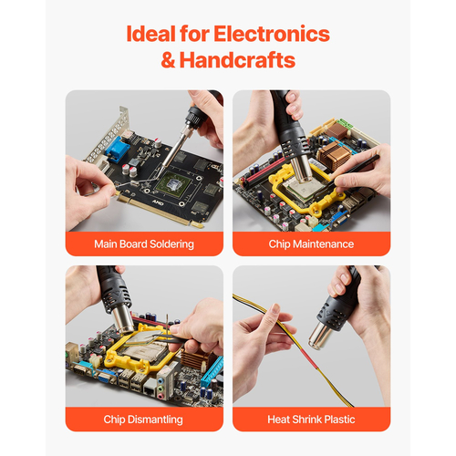 VEVOR 2-σε-1 Hot Air Rework & Soldering Station 820W με θύρα φόρτισης USB 5V