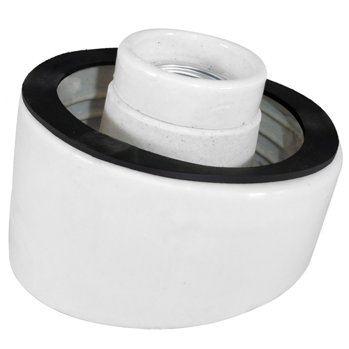 705 | Αρματουρα Πορσελανης Κυρτη ε27 - Κομπλε με Λαστιχο