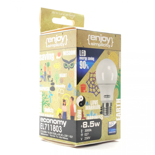 El711804 | led A60|8.5w(>60w)ε27|4000k|840lm|enjoysimplicity™