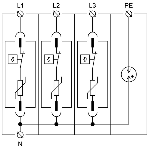 27084 | HSA-275/3+1 M | SPD T2+T3 | ΑΠΑΓΩΓΟΣ ΚΡΟΥΣΤΙΚΩΝ ΥΠΕΡΤΑΣΕΩΝ | Hakel®