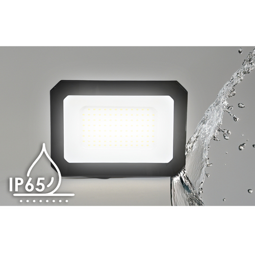 ELF10104 | LED 10W|4000k|900lm FLOODLIGHT ALUM.110-240V~IP65 GLASScover|BLACK|{enjoysimplicity}™