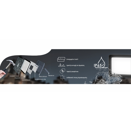 ELF13004 | LED 300W|4000k|24000lm FLOODLIGHT CAST ALUM.100-265V~IP65 GLASScover|BLACK|{enjoysimplicity}™