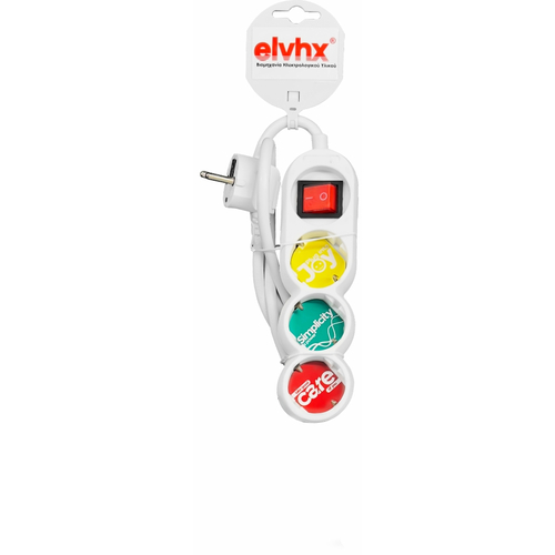 ELP11301 | ΠΟΛΥΠΡΙΖO 3Θ x16A +ΚΑΛ.1.4mt 3G 1.5mm² +ΔΙΑΚ. IP20 ΛΕΥΚΟ