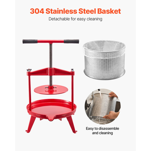 Εγχειρίδιο VEVOR Fruit Wine Press for Wine Making 2,38 Gal/9L Stainless Steel