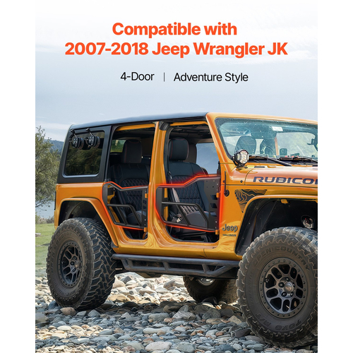 VEVOR 4-Door Jeep Tube Doors Jeep Tubular Door για 2007-2018 Jeep Wrangler JK