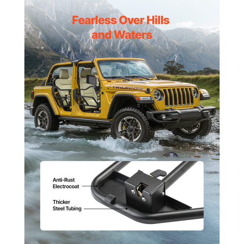 VEVOR 4-Door Jeep Tube Doors Jeep Tubular Door για 2018-2024 Jeep Wrangler JL