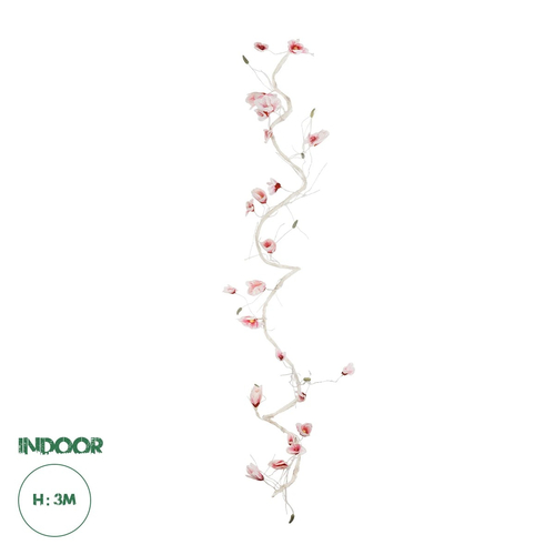 GloboStar® Artificial Garden MANGOLIA FLOWER VINE 21473 Τεχνητό Διακοσμητικό Κλαδί Μανόλιας  Y300cm