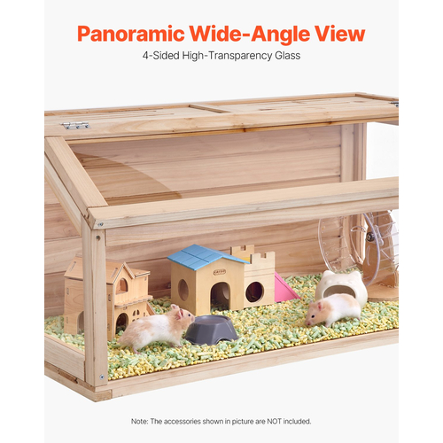 VEVOR Wooden Hamster Cage Habitat 32 in Mice Rodents Hutch Small Animals Cage