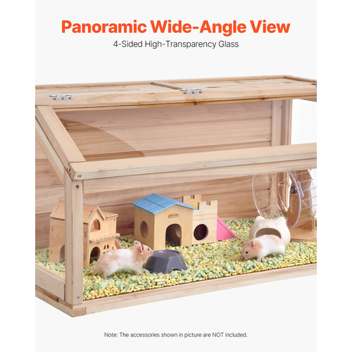VEVOR Wooden Hamster Cage Habitat 40 in Mice Rodents Hutch Small Animals Cage