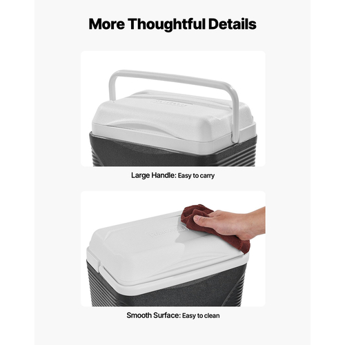 VEVOR Portable Cooler 8.5 QT Insulated Cooler 12 Can Capacity with Handles