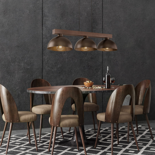 TK LIGHTING CHANDELIER OSLO 6299 3XE27 BROWN