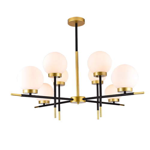 JULIET ΠΟΛΥΦΩΤΟ 8XE27 ΜΑΥΡΟ/ΧΡΥΣΟ