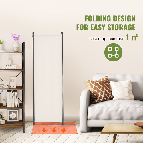 VEVOR Room Divider 4-Panel Πτυσσόμενη οθόνη Privacy Fabric partition Office Λευκό