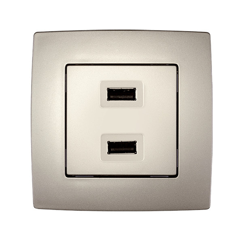 CITY ΔΙΠΛΗ ΠΡΙΖΑ USB ΣΑΜΠΑΝΙΖΕ ΜΕΤΑΛΛΙΖΕ