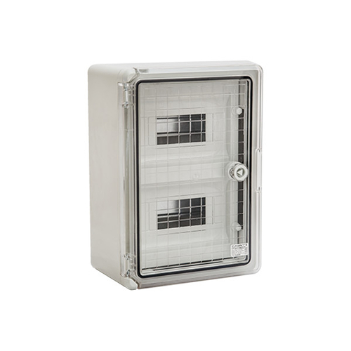 ΠΛΑΣΤΙΚΟΣ ΠΙΝΑΚΑΣ ABS PP 3112 18 ΘΕΣΕΩΝ IP 65 - ΔΙΑΦΑΝΗ ΠΟΡΤΑ
