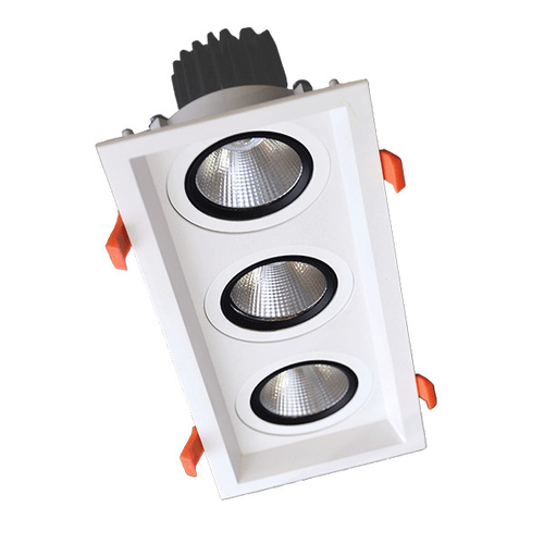 ΤΡΙΠΛΟ ΚΙΝΟΥΜΕΝΟ LED ΣΠΟΤ  3X15W 230V 3000K ΛΕΥΚΟ