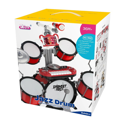 Παιδικό σετ Drums - Jazz Drum - 1902 - 215162 - Red