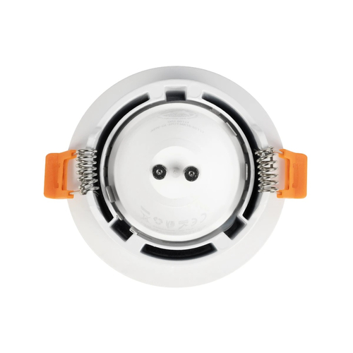 GloboStar® 60894 GASPAR Χωνευτό Στρόγγυλο Σποτ Οροφής για Λάμπα MR16/GU10 IP65 - Αλουμίνιο & Γυαλί - Φ8.5 x Υ3.5cm - Λευκό & Διάφανο - 5 Χρόνια Εγγύηση