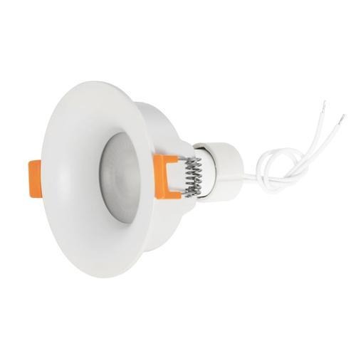 GloboStar® 60894 GASPAR Χωνευτό Στρόγγυλο Σποτ Οροφής για Λάμπα MR16/GU10 IP65 - Αλουμίνιο & Γυαλί - Φ8.5 x Υ3.5cm - Λευκό & Διάφανο - 5 Χρόνια Εγγύηση