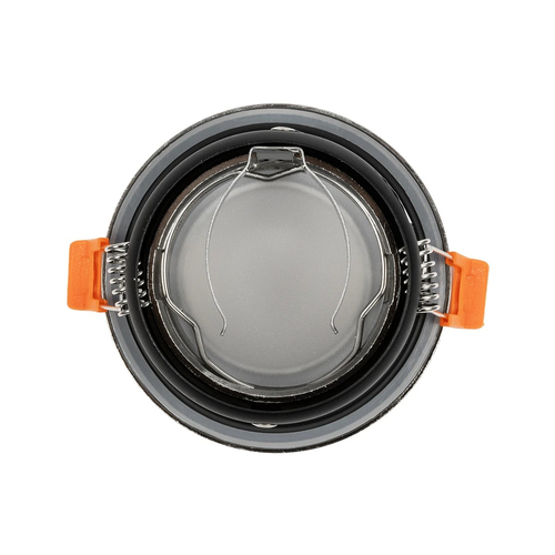 GloboStar® 61461 GASPAR Χωνευτό Στρόγγυλο Σποτ Οροφής για Λάμπα MR16/GU10 IP65 - Αλουμίνιο & Γυαλί - Φ8.5 x Υ4.4cm - Ασημί & Διάφανο - 5 Χρόνια Εγγύηση