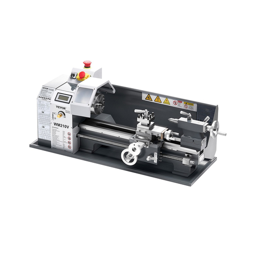 VEVOR Μεταλλικός Τόρνος 8 x 16 σε 550W Μηχάνημα Τόρνου Πάγκου 0-2500RPM Μεταβλητή ταχύτητα
