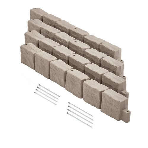VEVOR Fake Stone Landscape Edge 46,8x3,9 in Lawn Edge Ανθεκτικά στο ξεθώριασμα