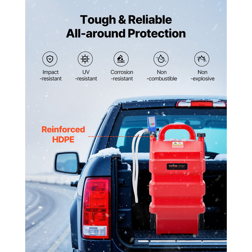 Φορητό ρεζερβουάρ καυσίμου VEVOR Fuel Caddy 16 γαλονιών με ηλεκτρική αντλία μεταφοράς 12V DC