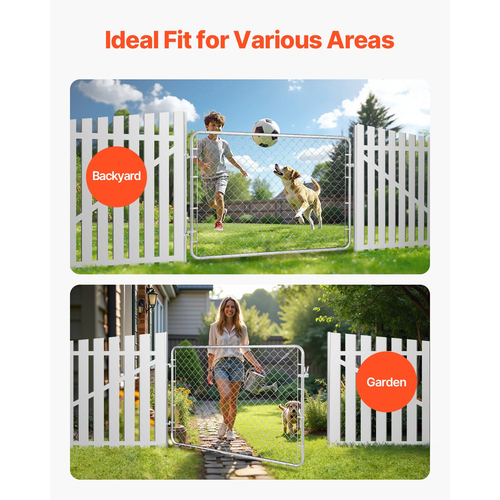 VEVOR Chain Link Fence Gate Fit 2,2-6 ft x 6 ft Garden Gate Posts Δεν περιλαμβάνονται