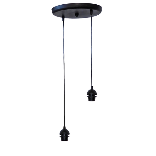Φωτιστικό ανισόπεδο E/27 PENDEL 2/L RING BLACK ΣΚΕΛΕΤΟΣ