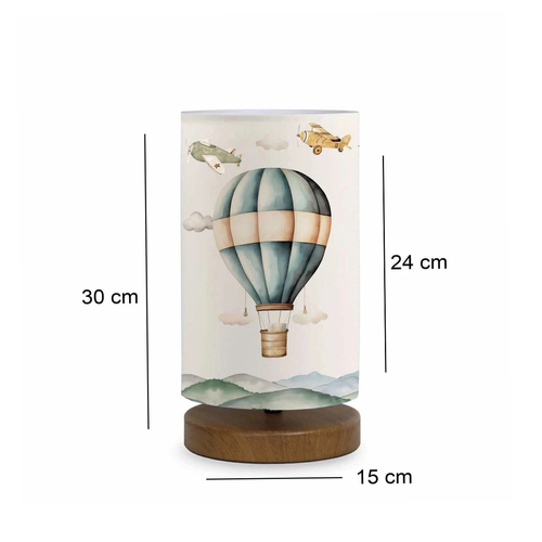 GloboStar® BALLON 204-0145 Παιδικό Eπιτραπέζιο Φωτιστικό Φιγούρα Μονόφωτο 1 x E27 IP20 Πολύχρωμο Ύφασμα - Μ15 x Π15 x Υ30cm