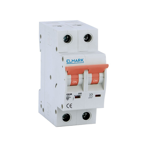 MINIATURE CIRCUIT BREAKER C62R 63A 2P 6kA CURVE C