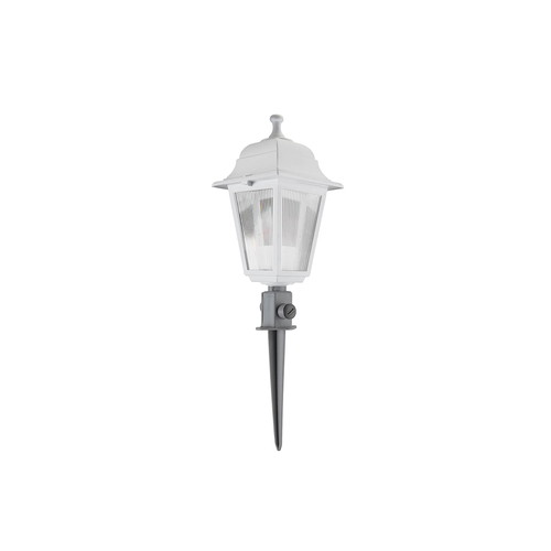 GloboStar® VITRO 203-0203 Vintage Καρφωτό Φωτιστικό Φαναράκι Μονόφωτο 1 x E27 IP44 Λευκό Πλαστικό Σώμα - Μ16 x Π16 x Υ51cm