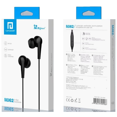 Ενσύρματα ακουστικά - MJ-62 - 705593 - Black