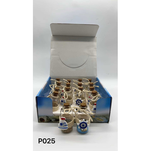 Διακοσμητικό Souvenir - Μπουκαλάκι με κοχύλια - 20pcs - 251728