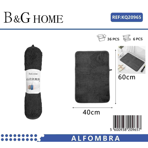Πατάκι μπάνιου - M0831 - 40x60cm - Black - 20965