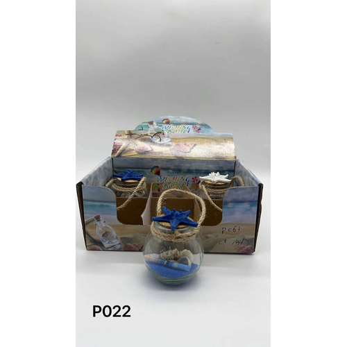 Διακοσμητικό Souvenir - Μπουκαλάκι με κοχύλια - 6pcs - 251704