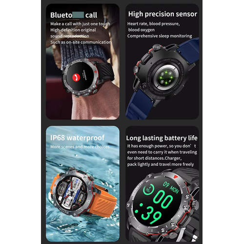 Σετ Smartwatch με 3 λουράκια - LG78 Pro - 064878 - Black