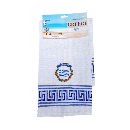 Πετσέτα ποτηρόπανο Souvenir με κέντημα - Σετ 12pcs - Greece - 416082