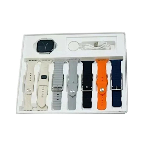 Σετ Smartwatch με 7 λουράκια - S9 Pro Max  - 812303 - Silver/White