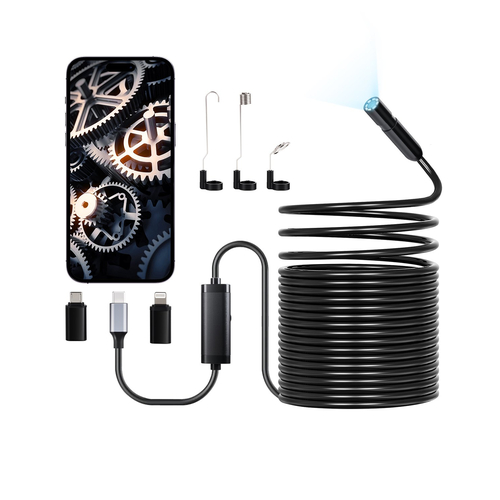 Ενδοσκόπιο VEVOR 1920P HD Borescope για Android & IOS με καλώδιο 15 μέτρων