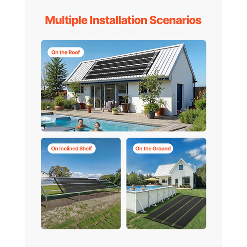 VEVOR Solar Pool Heater 2,75 x 20 Foot Υπέργειο Σύστημα Θέρμανσης Πισίνας ( 2 Πάνελ)