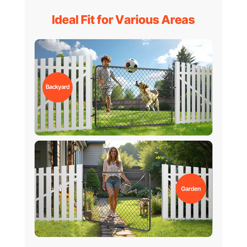 VEVOR Chain Link Fence Gate Fit 2,2-6 ft x 6 ft Garden Gate Posts Δεν περιλαμβάνονται